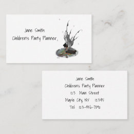 Boy Rain Fairy With Frog Business Card