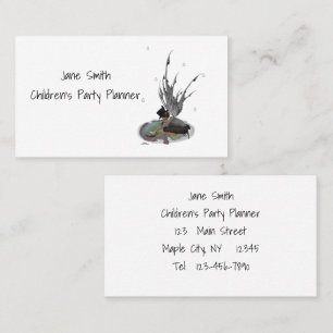 Boy Rain Fairy With Frog Business Card
