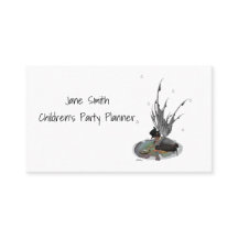 Boy Rain Fairy With Frog Business Card