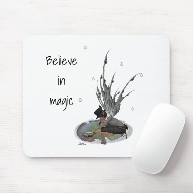 Boy Rain Fairy With Frog Mouse Pad (With Mouse)