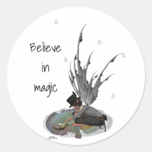 Boy Rain Fairy With Frog Stickers