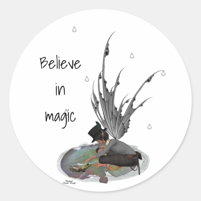Boy Rain Fairy With Frog Stickers (Front)