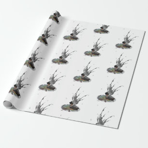 Boy Rain Fairy With Frog Wrapping Paper