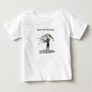 Boy Rain Fairy With Leaf Infant Baby T-Shirt