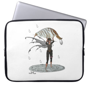 Boy Rain Fairy With Leaf Laptop Sleeve