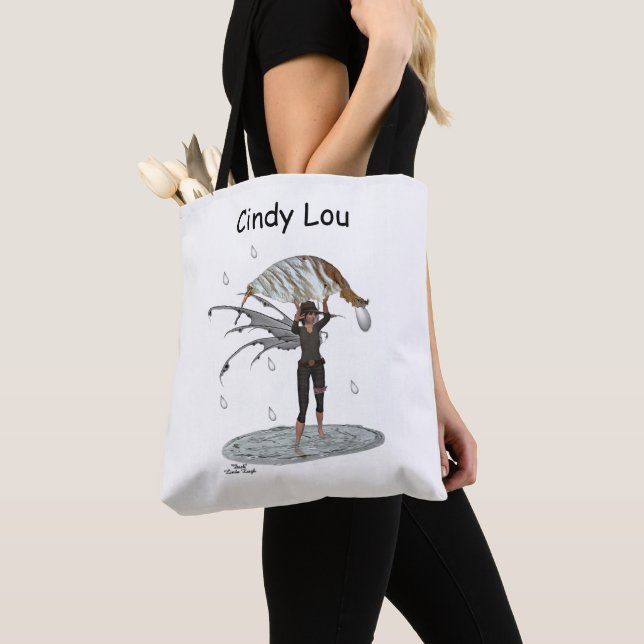 Boy Rain Fairy With Leaf Tote Bag (Close Up)