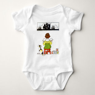 Boy reading baby bodysuit