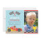 Boy Red Race Car Birthday Party Photo Invitations