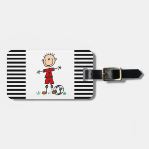 Boy Red Uniform Soccer Player T-shirts and Gifts Luggage Tag