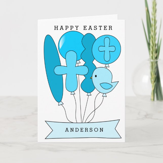 Boy Religious Easter Holiday Card (Front)