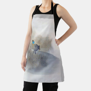 Boy Riding a Cow and Blowing a Flute, Seitei Apron