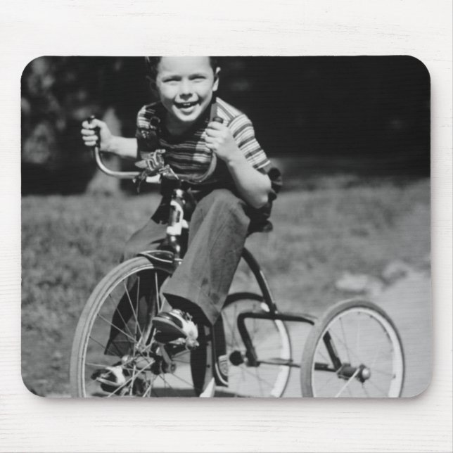 Boy Riding Tricycle Mouse Mat (Front)