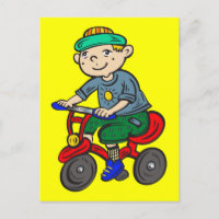 Boy Riding Tricycle