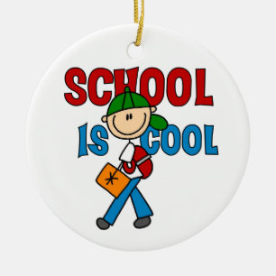 Boy School is Cool Ceramic Tree Decoration