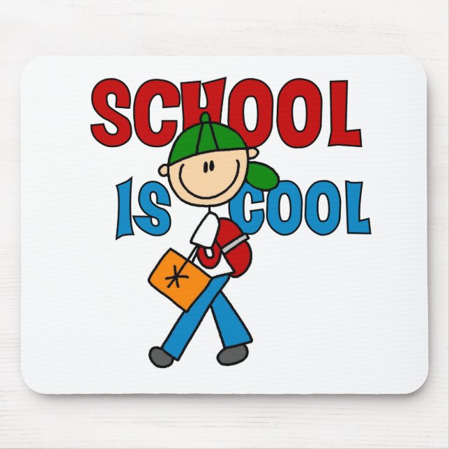 Boy School is Cool Mouse Mat (Front)