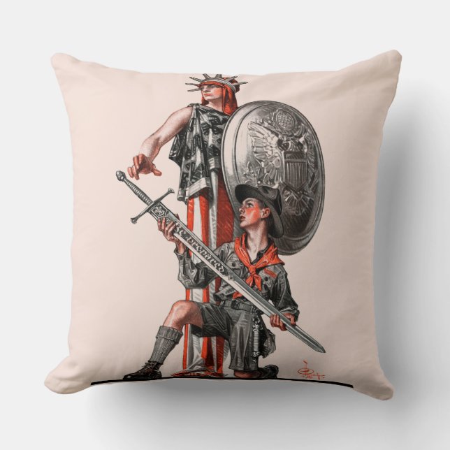 Boy Scout and Liberty Cushion (Front)