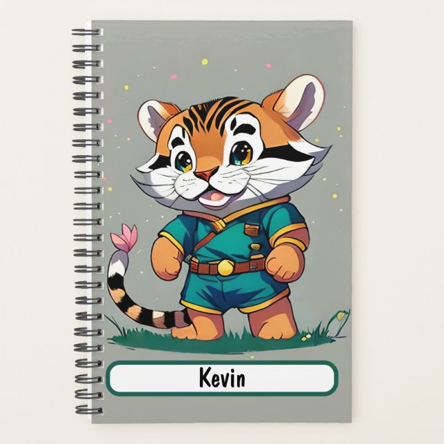 Boy Scout Tiger Cub With Customisable Nametag Planner (Front)