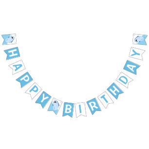 Boy Shark Party Supplies Kids Happy Birthday Bunting