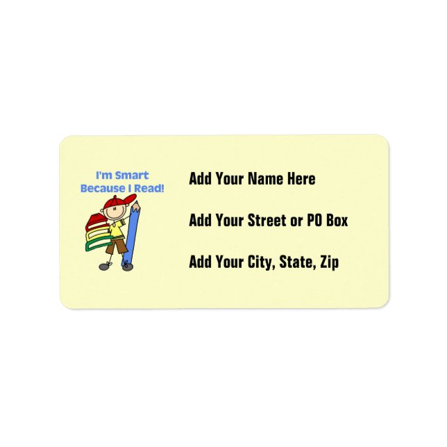 Boy Smart Because I Read Label (Front)
