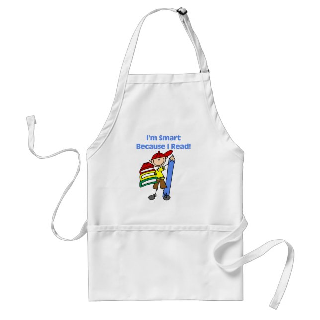 Boy Smart Because I Read Standard Apron (Front)