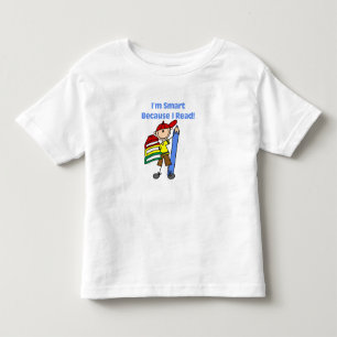 Boy Smart Because I Read Toddler T-Shirt