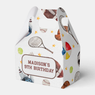 Boy Sports Kids Birthday Favour Box