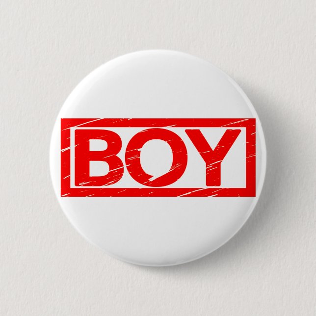 Boy Stamp 6 Cm Round Badge (Front)