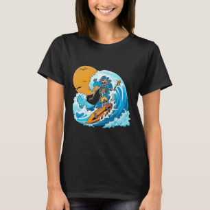 Boy Summer Vacation Skeleton Surfing Hawaii Hawaii T-Shirt