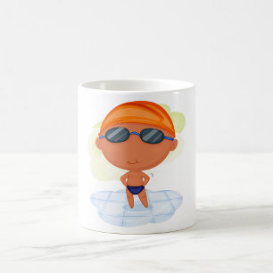 Boy Swimming Coffee Mug