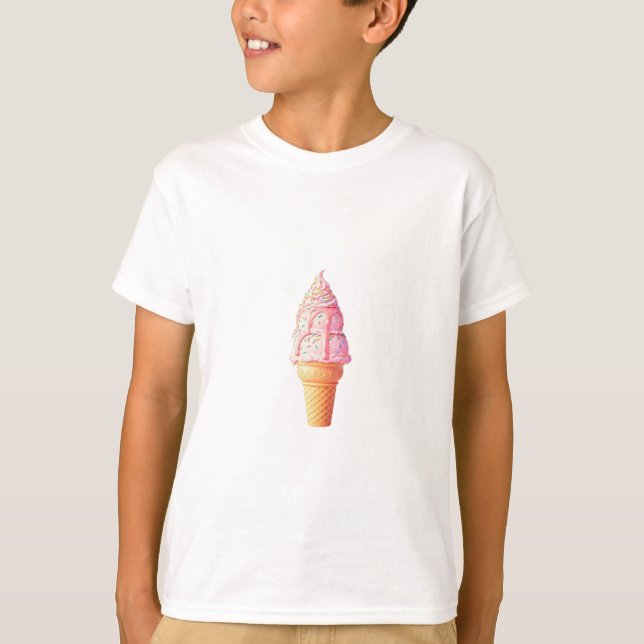 Boy T Shirt with "Ice Cream Dream". (Front)