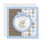 Boy Teddy Bear Baby Shower Invitation Square