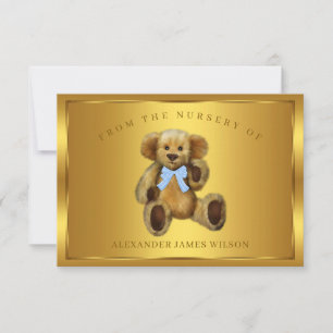 Boy Teddy Bear Baby Shower Thank You Cards