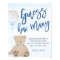 Boy Teddy Bear Blue Balloon Guess How Many Sign