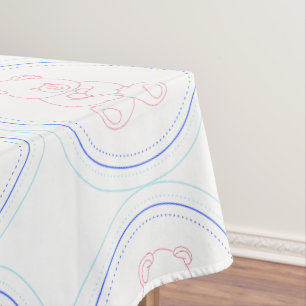 Boy Teddy Bear Tablecloth