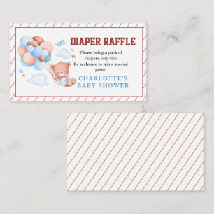 Boy Teddy Bear “We Can Bearly Wait” Baby Shower Enclosure Card