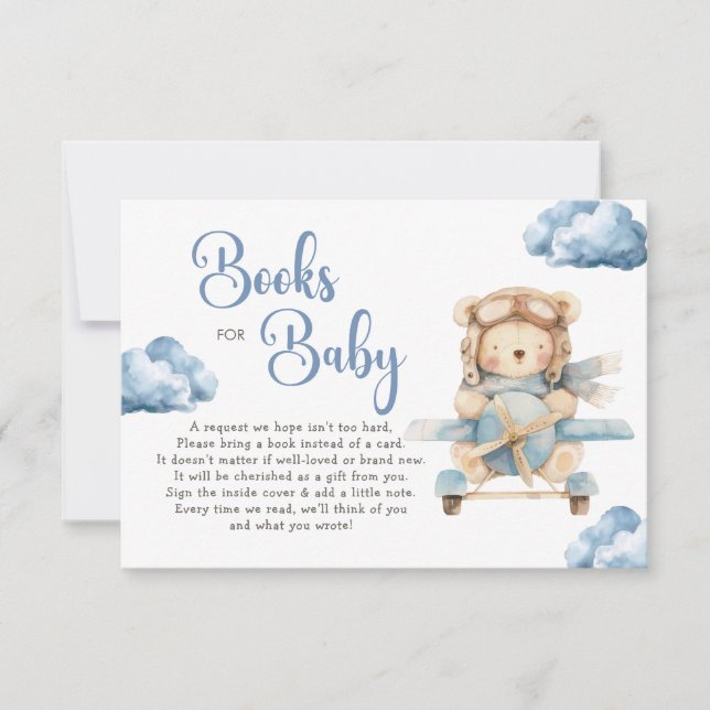 Boy Teddy Bear We Can Bearly Wait Books for Baby Card (Front)