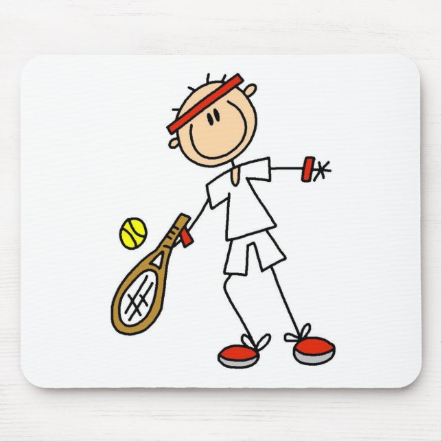 Boy Tennis Player Mousepad (Front)