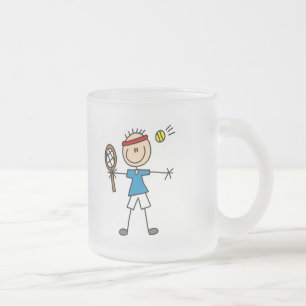 Boy Tennis Player tshirts and Gifts Frosted Glass Coffee Mug