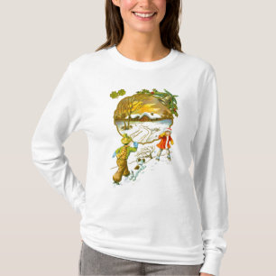 Boy throwing a snowball T-Shirt