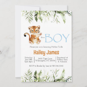 Boy Tiger Baby Shower Invitation