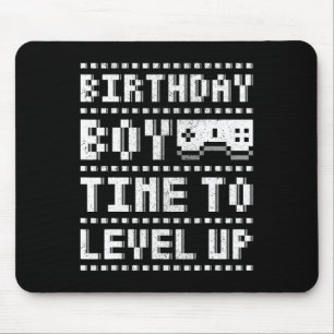 Boy Time To Level Up Teen Boys Video Gamer Birthda Mouse Mat