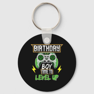 Boy Time To Level Up Video Game Birthday Boys Kids Key Ring