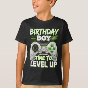 Boy Time To Level Up Video Game Birthday Boys Kids T-Shirt