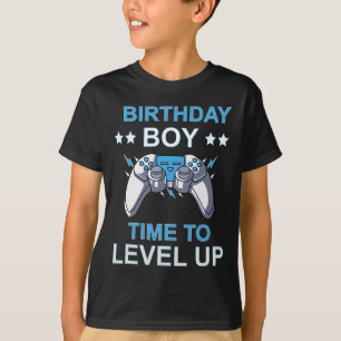 Boy Time To Level Up Video Game Birthday Boys Kids T-Shirt