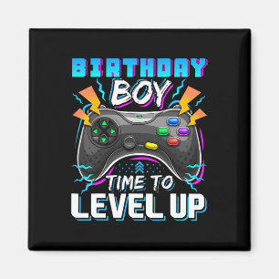 Boy Time To Level Up Video Game Birthday Gamer 10  Magnet