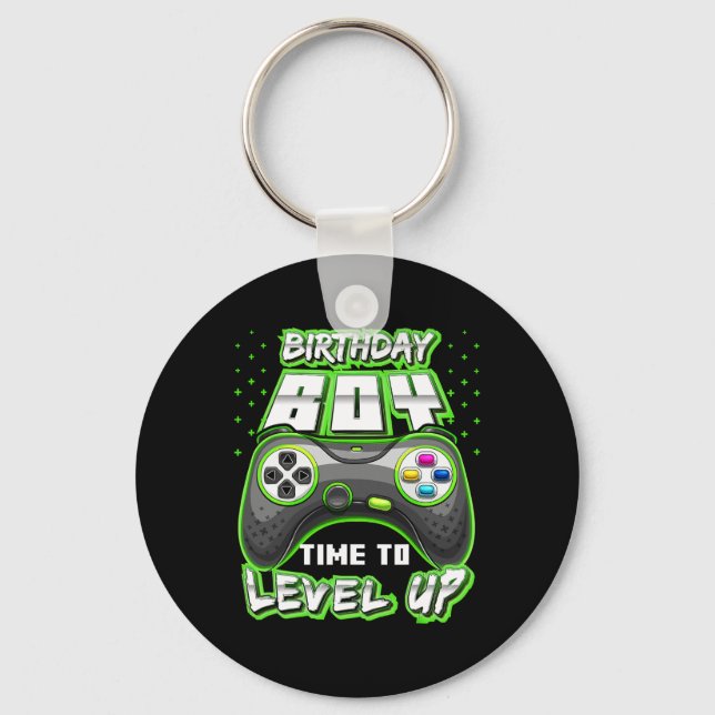 Boy Time To Level Up Video Game Birthday Gamer 11  Key Ring (Front)