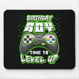 Boy Time To Level Up Video Game Birthday Gamer 11  Mouse Mat