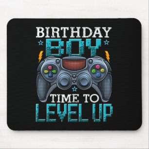 Boy Time To Level Up Video Game Birthday Gamer 12 Mouse Mat