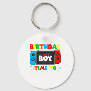 Boy Time To Level Up Video Game Birthday Gamer 4 Key Ring