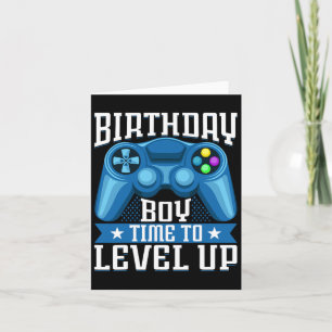 Boy Time To Level Up Video Game Birthday Gamer 7 Card